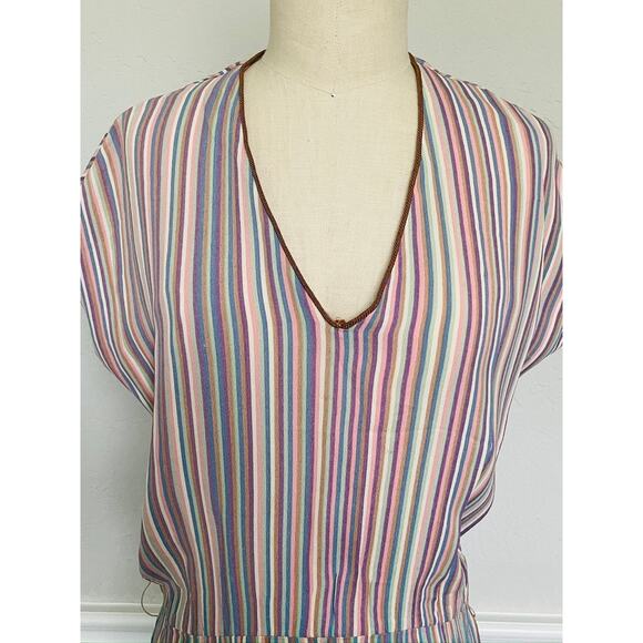 Vintage Judy Caliendo for Together New York Striped Midi Dress - Picture 3 of 9